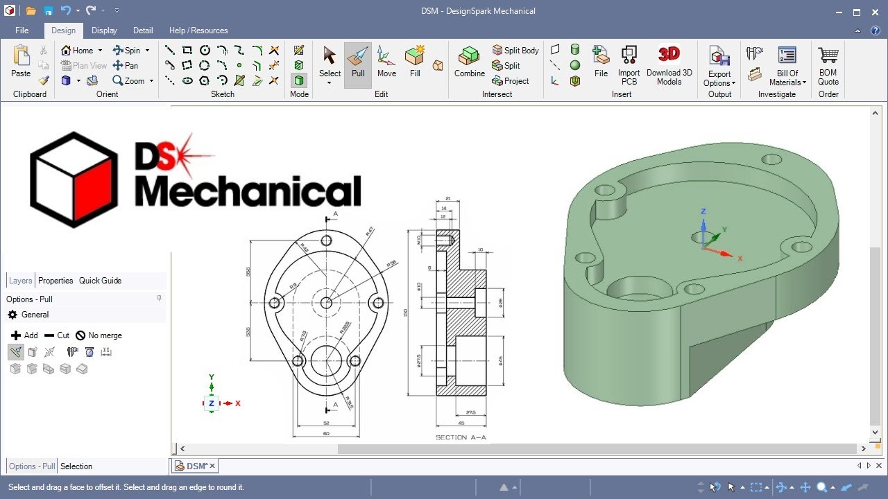 DesignSpark Mechanical #10 Direct Modeling: How do I mirror objects.