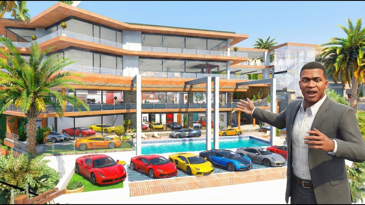 FRANKLINE TURNED HIS HOUSE INTO A LUXURY CAR SHOWROOM IN GTA 5