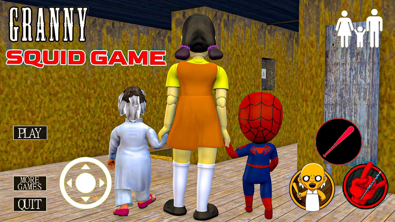 Playing as SpiderMan x Granny x Grandpa Game Doll in Granny House