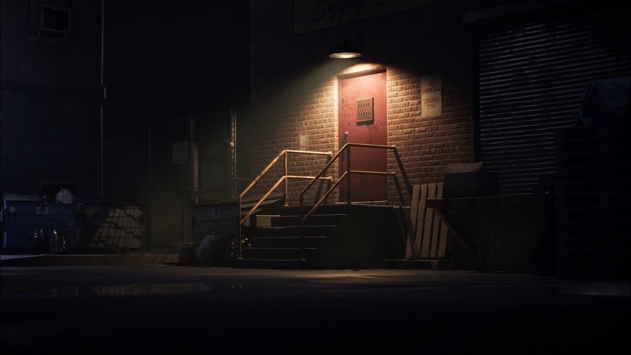 Back Alley at Night | Crickets, Traffic, Rain | Extended 1 Hour of Ambience