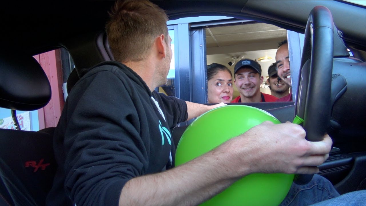 DRIVE THRU HELIUM PRANK!