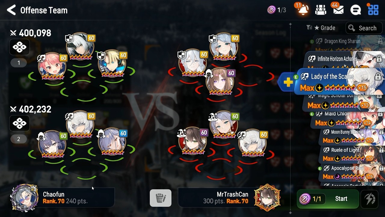Epic Seven - Guild War - Exotic vs Flashspeed (MrTrashCan) - Stinger Stronghold