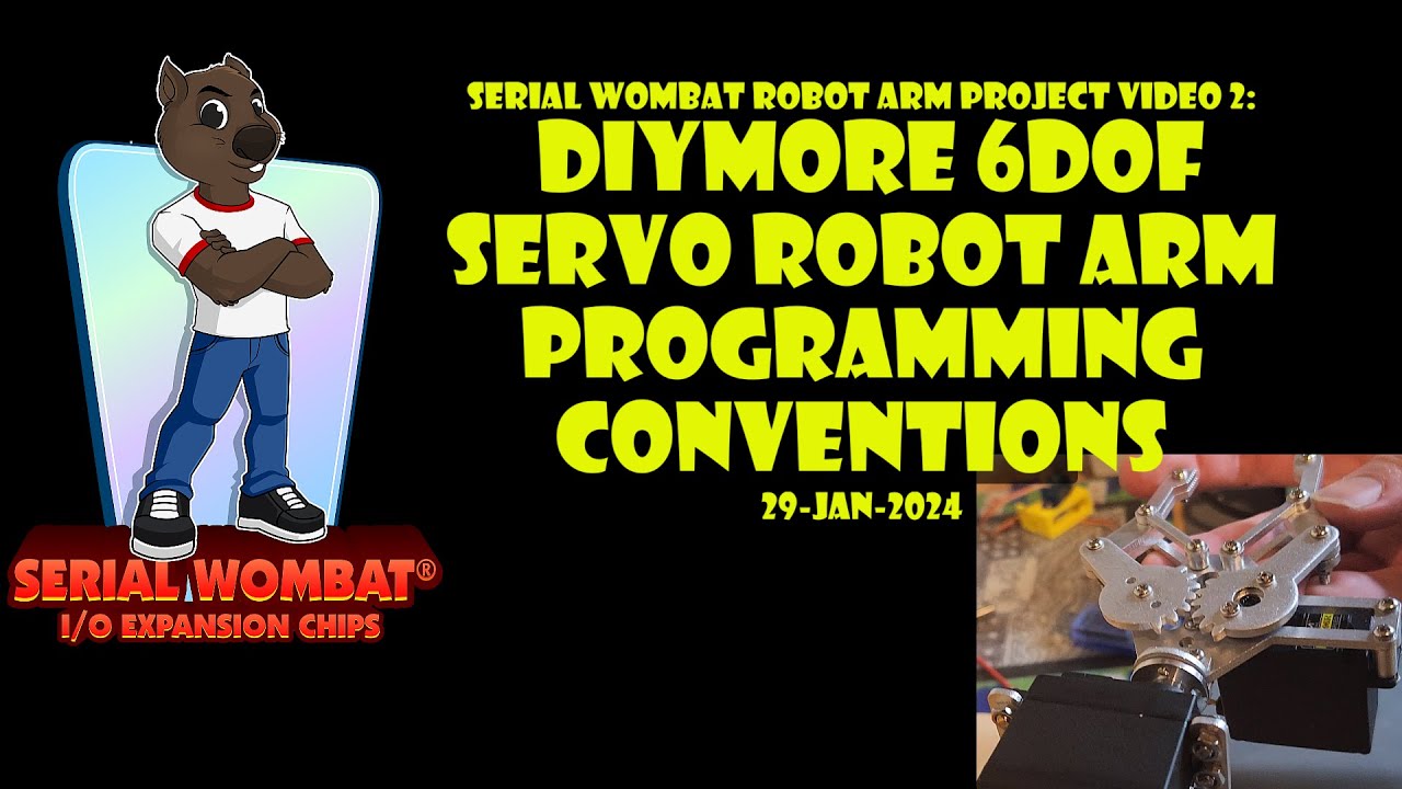 Serial Wombat DIYMORE 6DOF Robot Arm Video 2:  Conventions