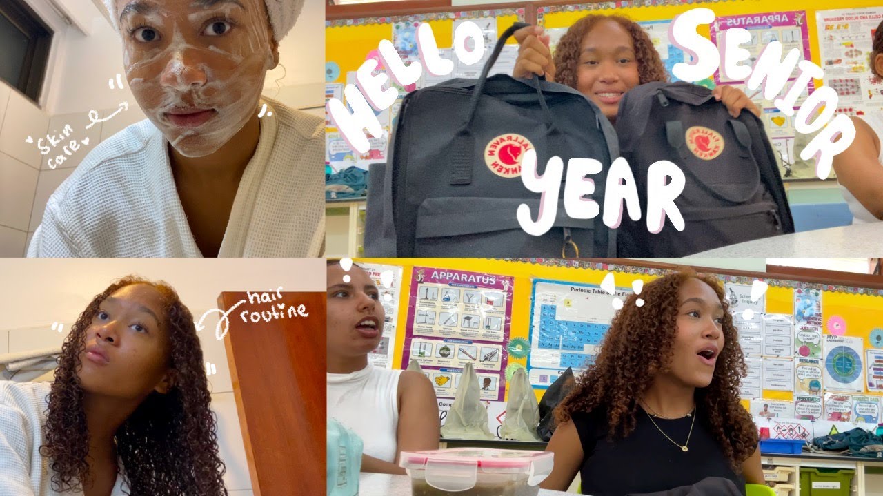 first day of SENIOR YEAR + grwm