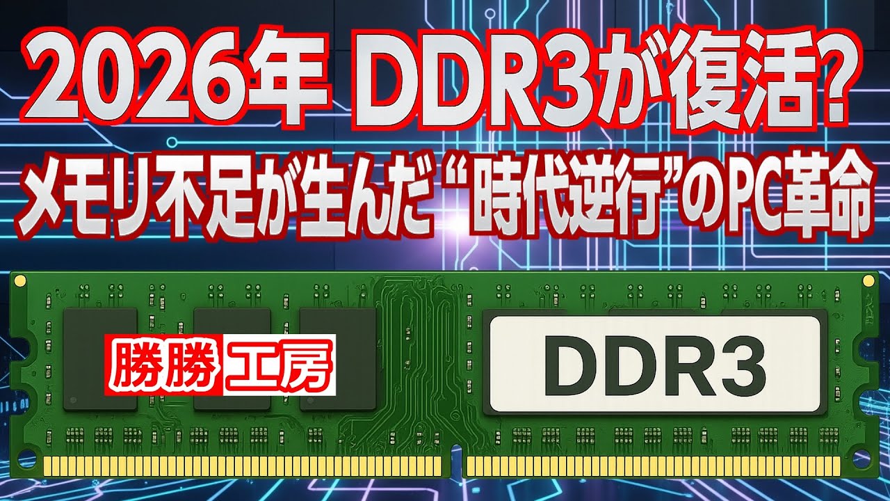【海外噂と情報】2026年 DDR3が復活？