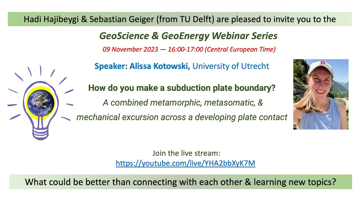 Alissa Kotowski (University of Utrecht): How do you make a subduction plate boundary?