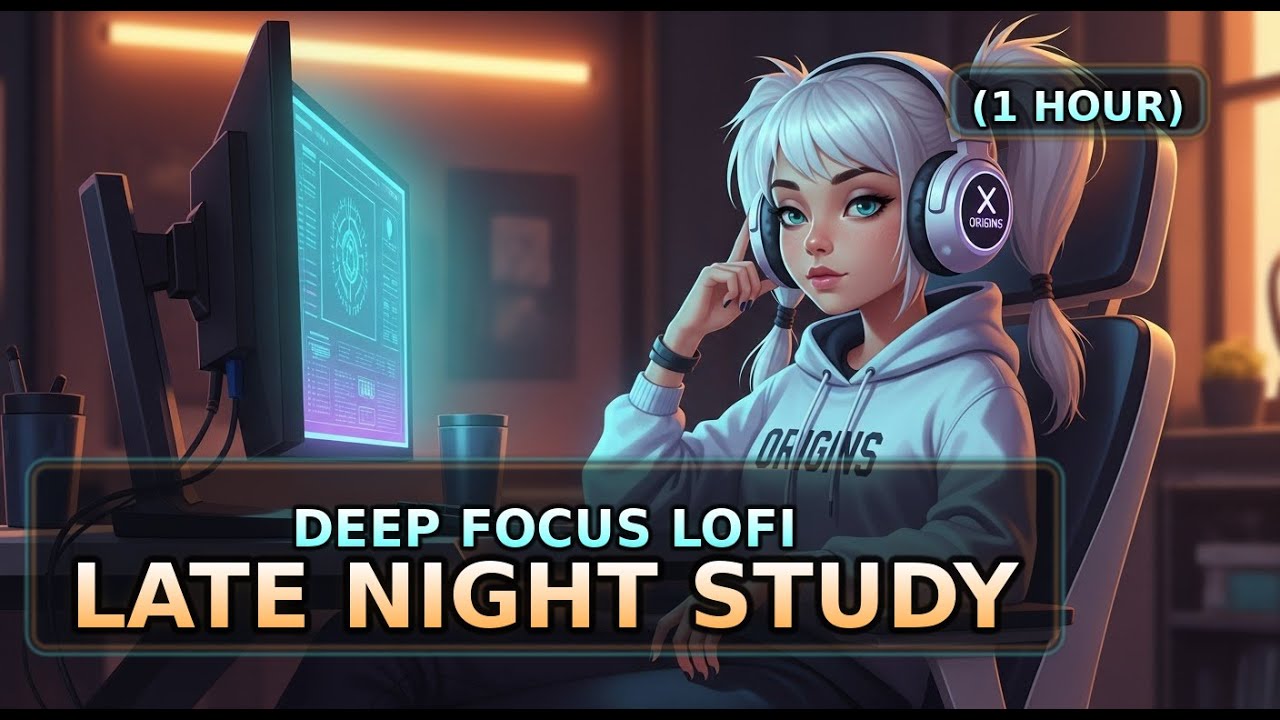 Deep Focus Lofi — Late Night Study (1 Hour)