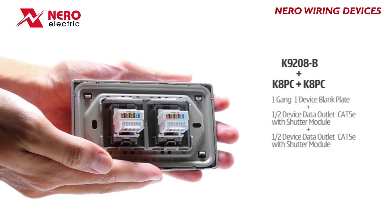 NERO WIRING DEVICES CRYSTAL K9208-B + K8PC + K8PC