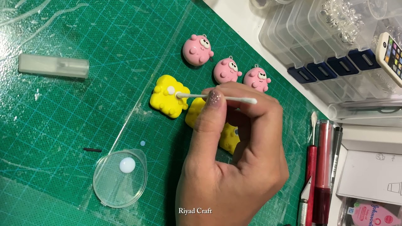 Making Handmade SpongeBob Clay Keychain | Limited 3 Pieces Only