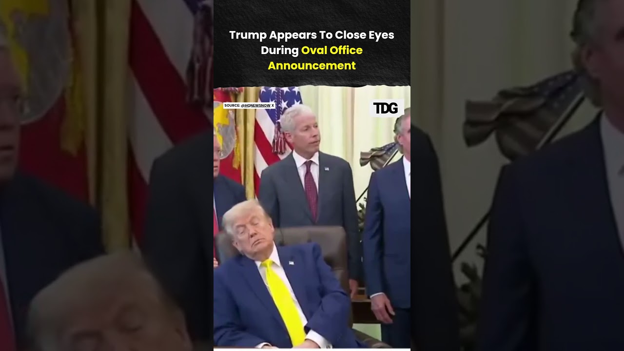 СМОТРИТЕ: Трамп, похоже, задремал во время объявления о своем намерении занять Овальный кабинет.