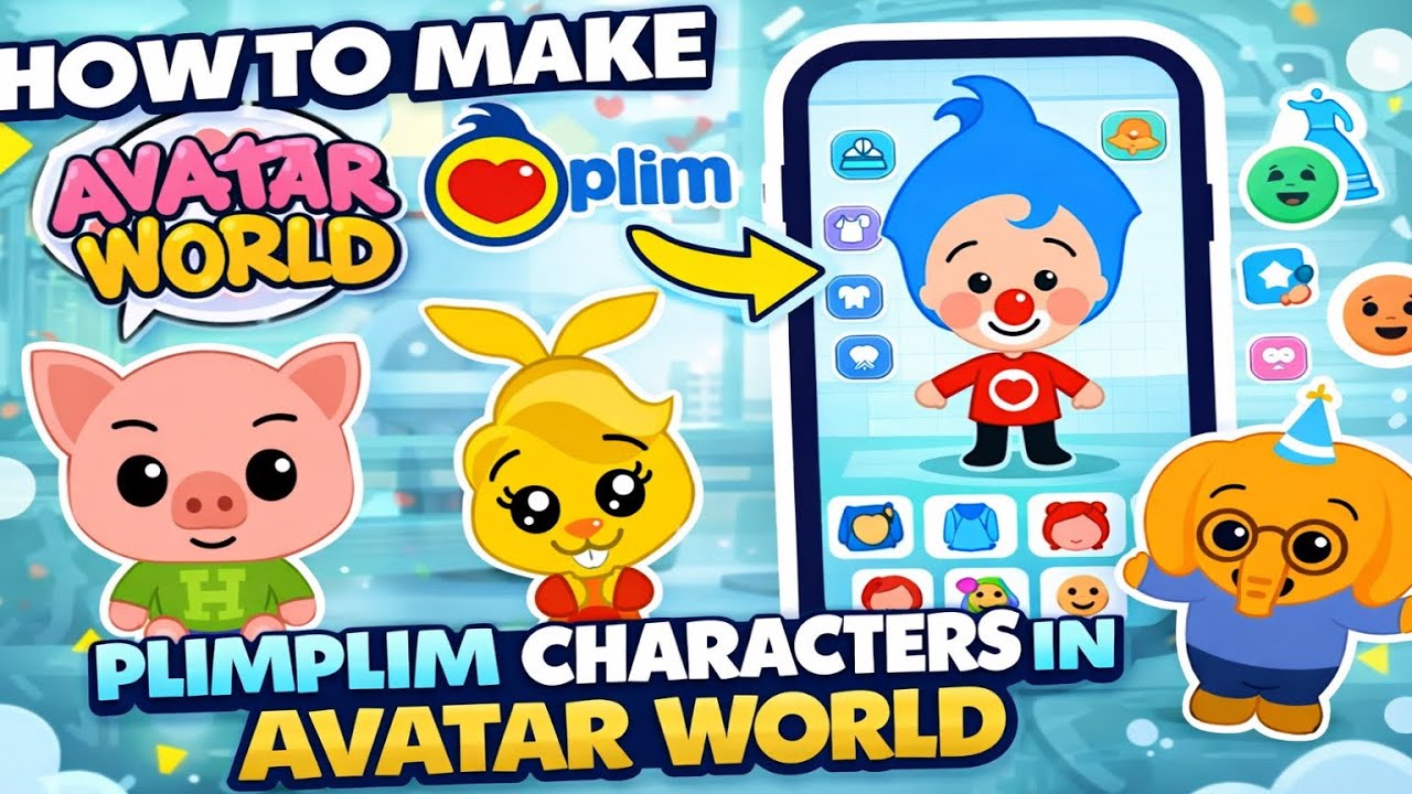 How To Make Plim Plim Characters 💗🤡🌈 in Avatar World!! #avatarworld #plimplim