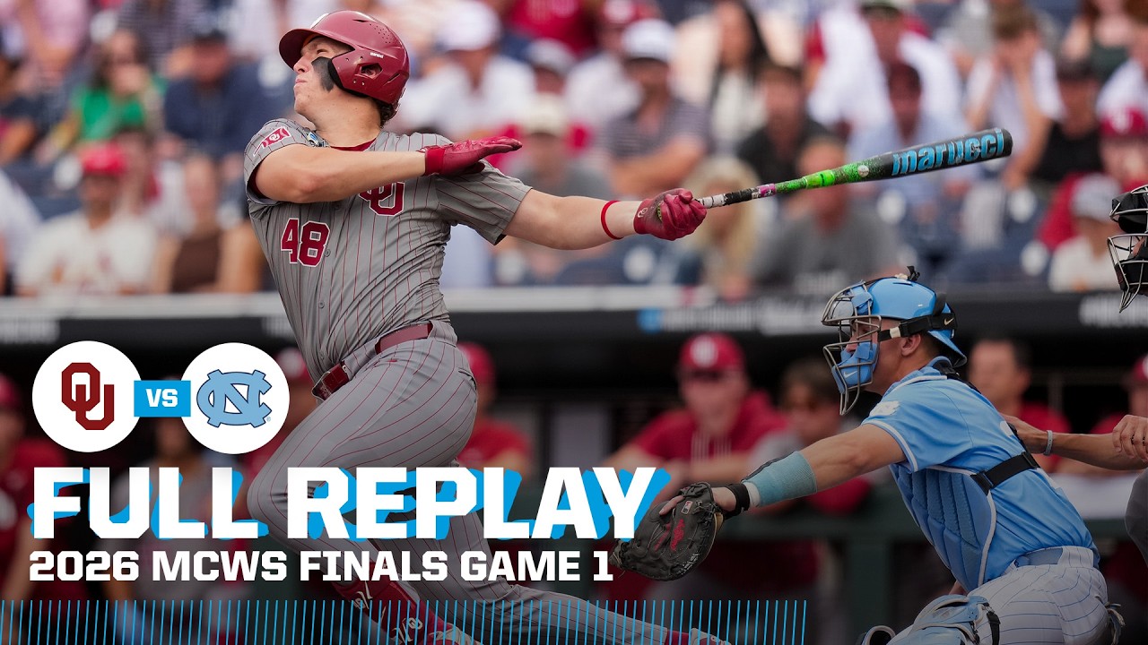 Oklahoma vs. North Carolina: 2026 Men's College World Series finals Game 1 | FULL REPLAY