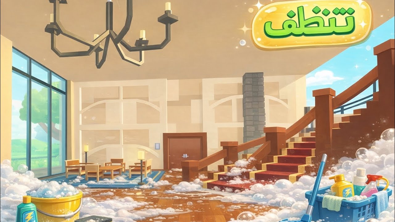 روبلكس ماب تنظيف:نظفت نص بيت