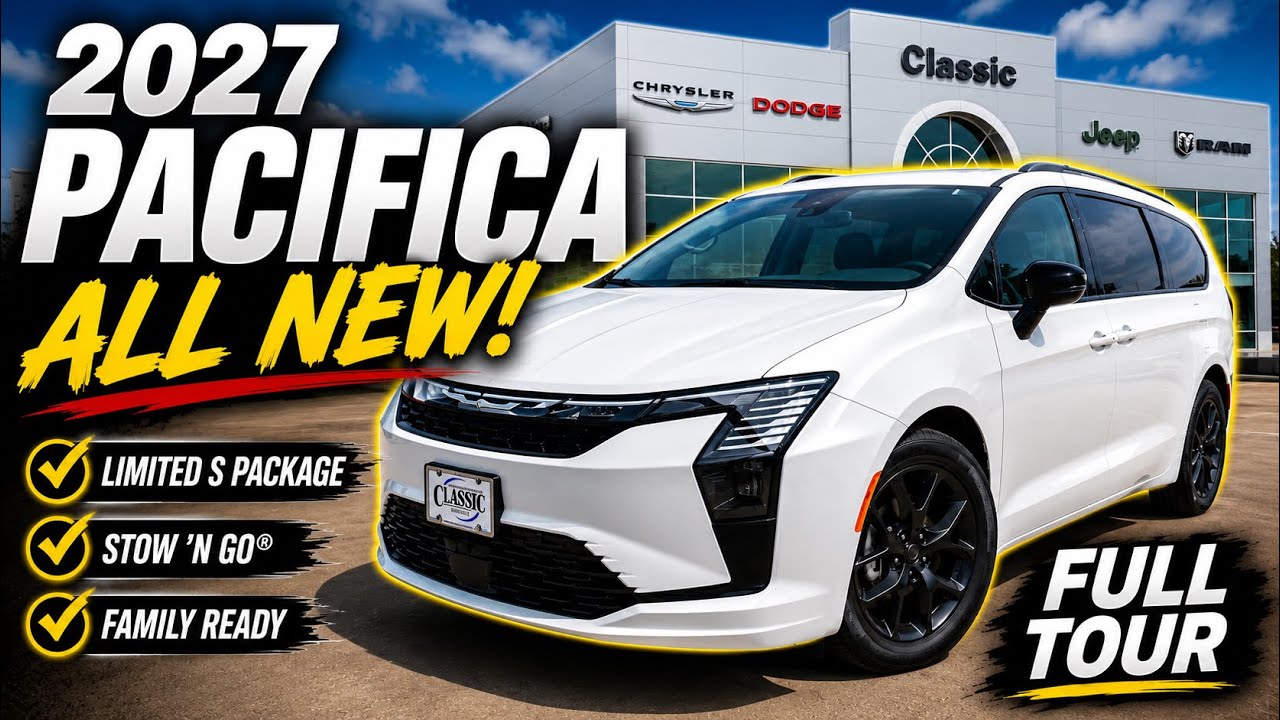 Внешний вид Chrysler Pacifica Limited S 2027 года | Полный обзор совершенно новой Pacifica