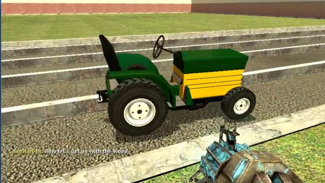 Garry's Mod - Part 2 (Tractor Mod and train)