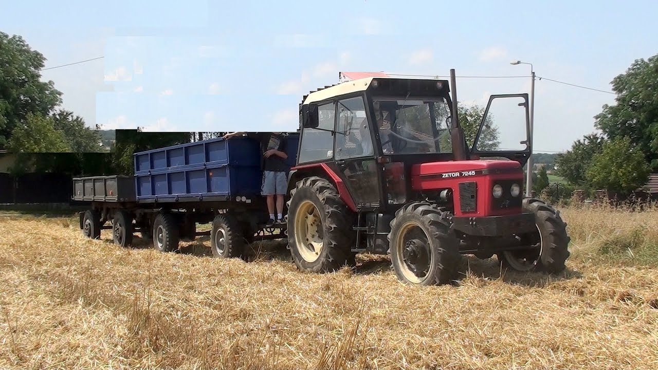 Kradzione Żniwa 2014 - Claas Dominator 76 & Zetor 7245 - Pszenica