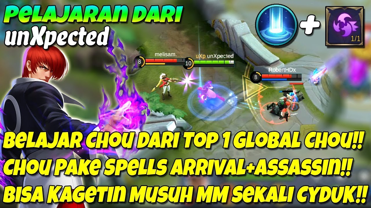 Belajar Chou Dari Top Global 1 Chou!! - Chou Pake Spells Arrival Meta? - Mobile Legends