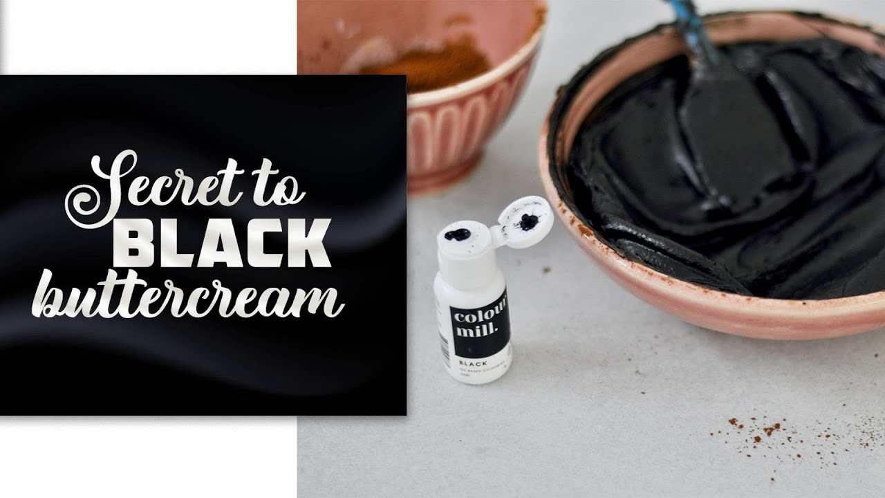 How to Make Black Buttercream | Secret Revealed | #blackbuttercream #blackcake #buttercreamfrosting