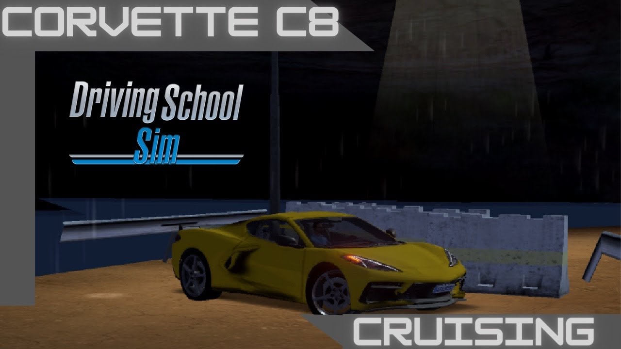 Driving School Sim- Driving the Chevrolet Corvette in Santorini!