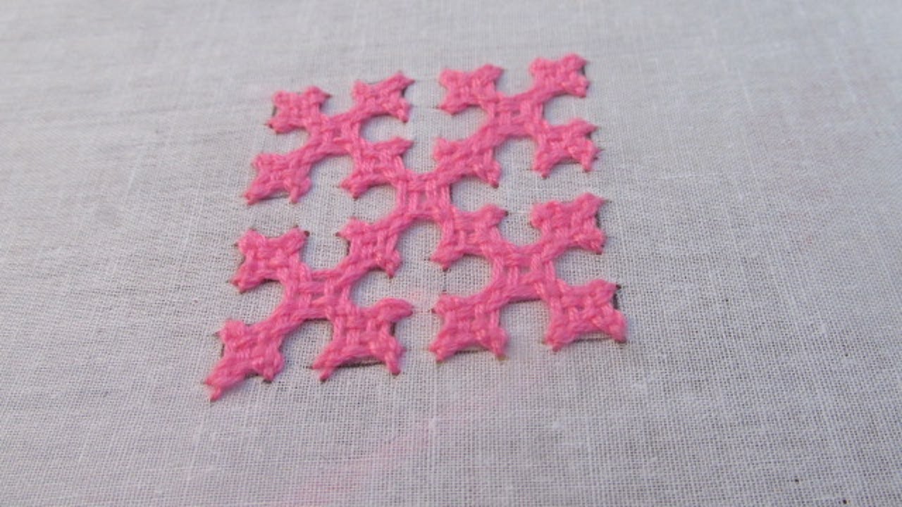 Gujarati Stitch | Hand Embroidery | Kutch Work for beginners | Sindhi stitch | গুজরাটি সেলাই