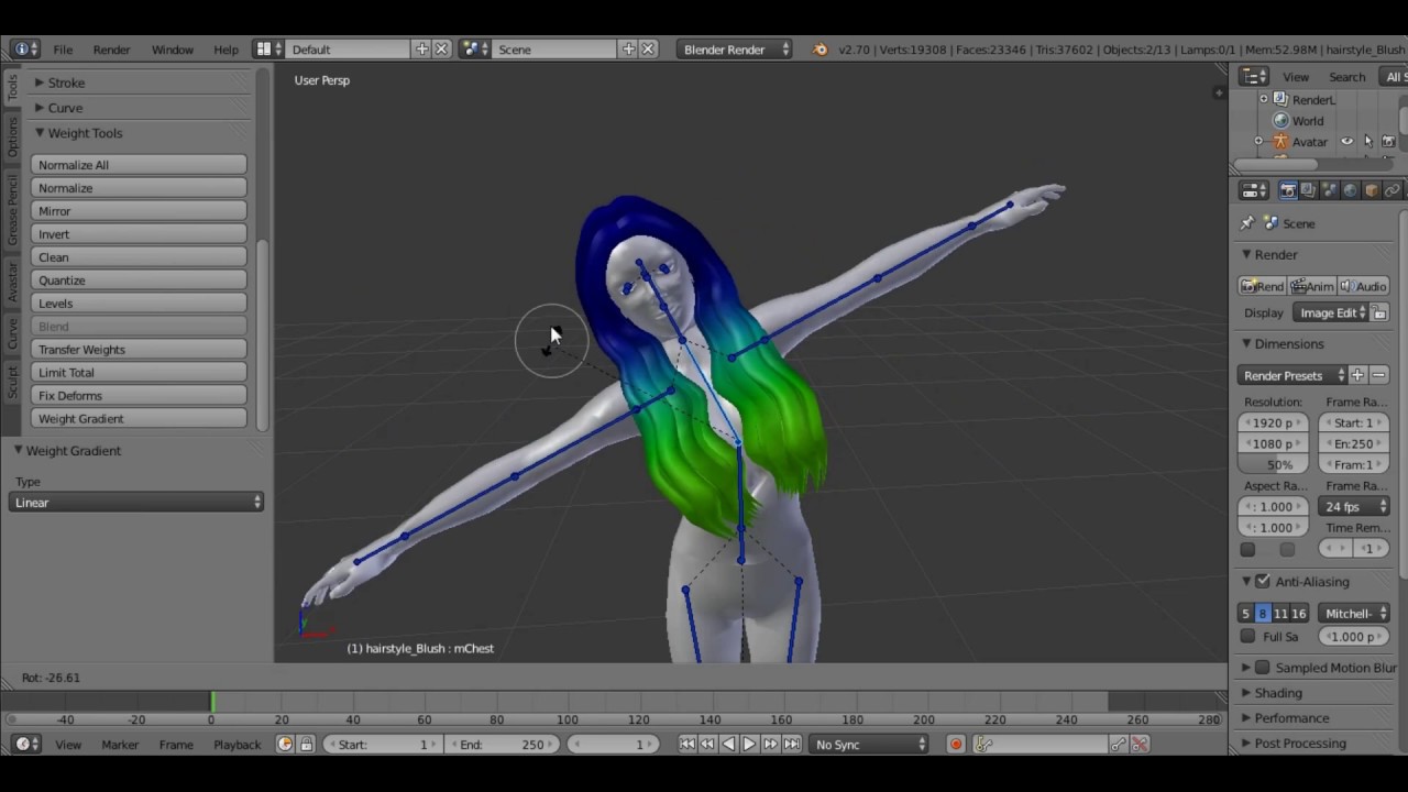 Second Life Hair Rigg - the easiest way