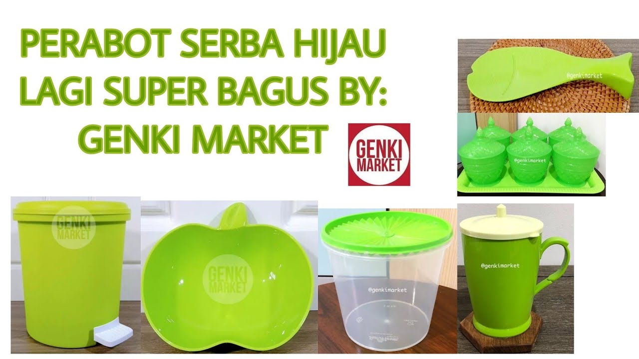 PERABOT SERBA WARNA HIJAU LAGI BY: GENKI MARKET