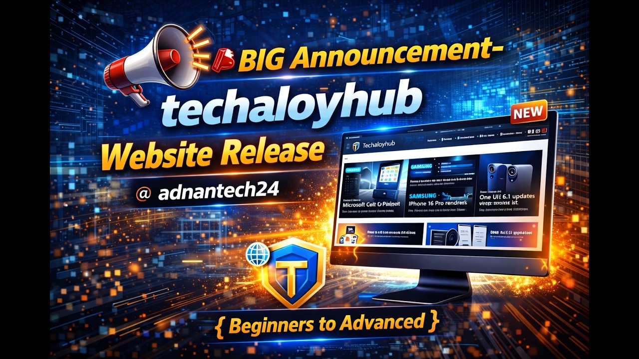 📢BIG Announcement-techaloyhub Website Release @adnantech24