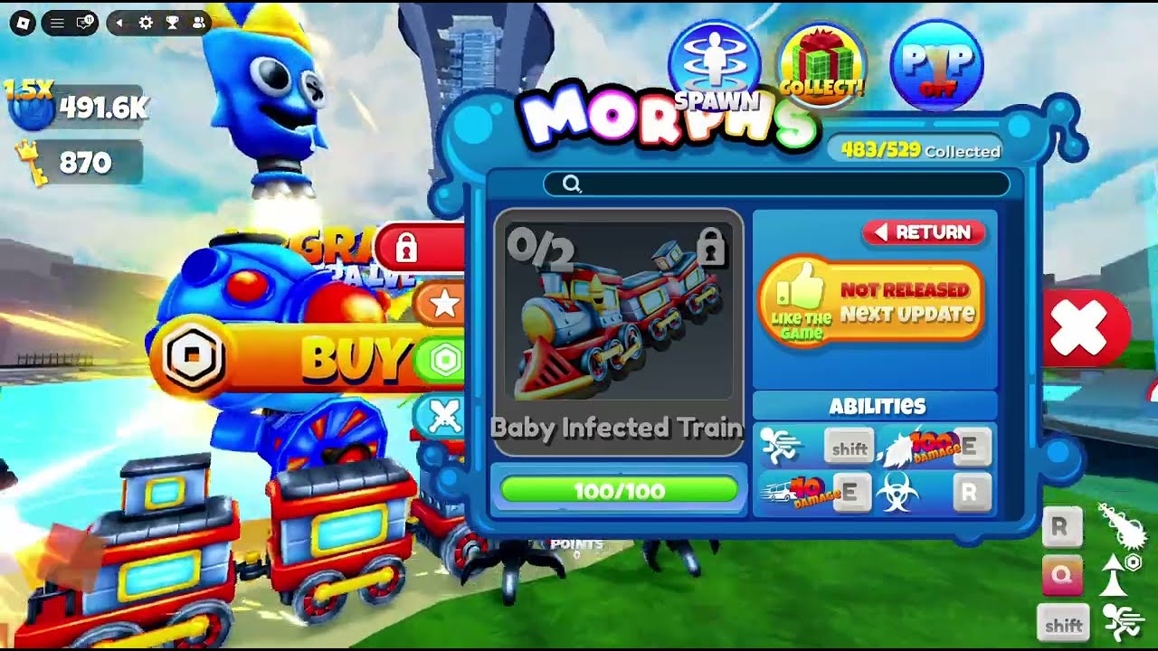 Baby infected train leak in morph world