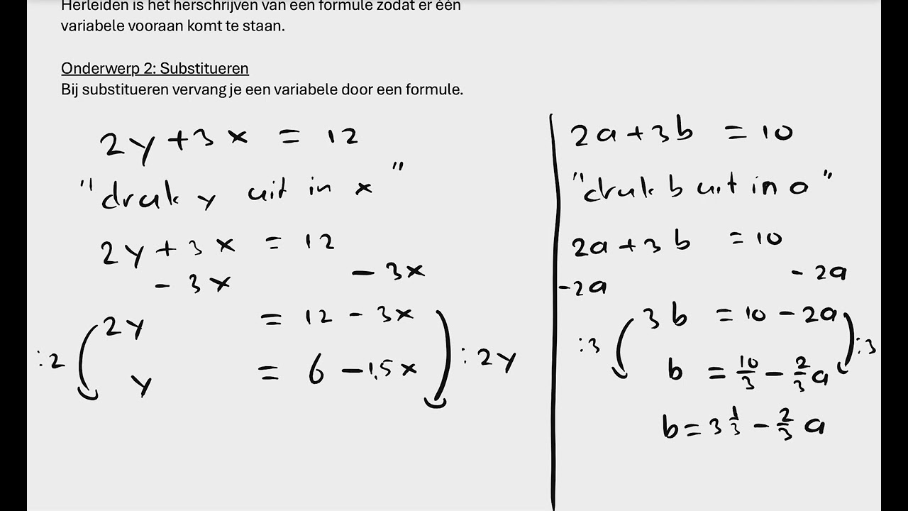 Herleiden en substitueren