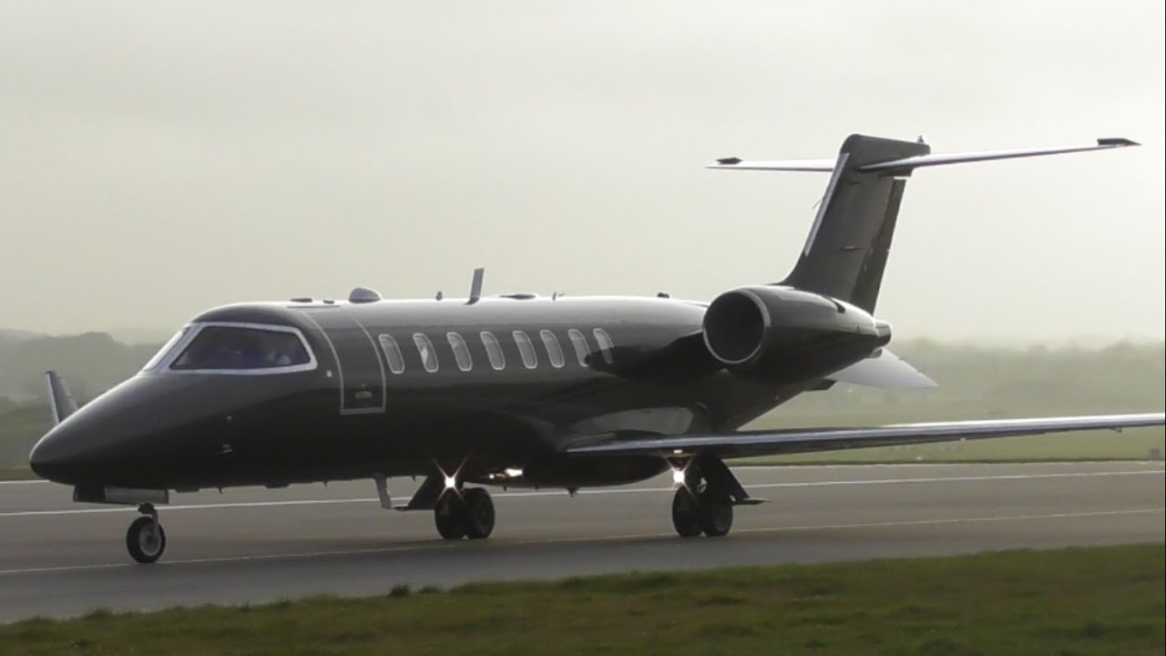 Zenith Aviaiton Learjet 75 G-USHA Departure at Cambridge Airport