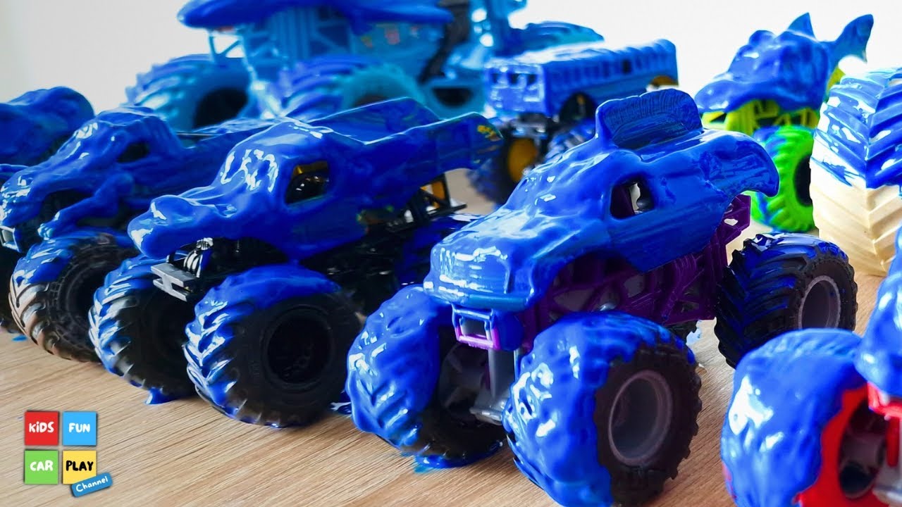 Exciting Blue Monster Trucks!