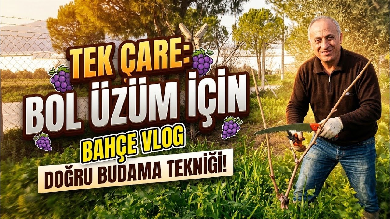 Bahçemde 15 Asma Budadım 🍇 | Çeşitli Asmalar, Bahçe Turu & Doğal Yaşam Vlogu Deneyimler 
