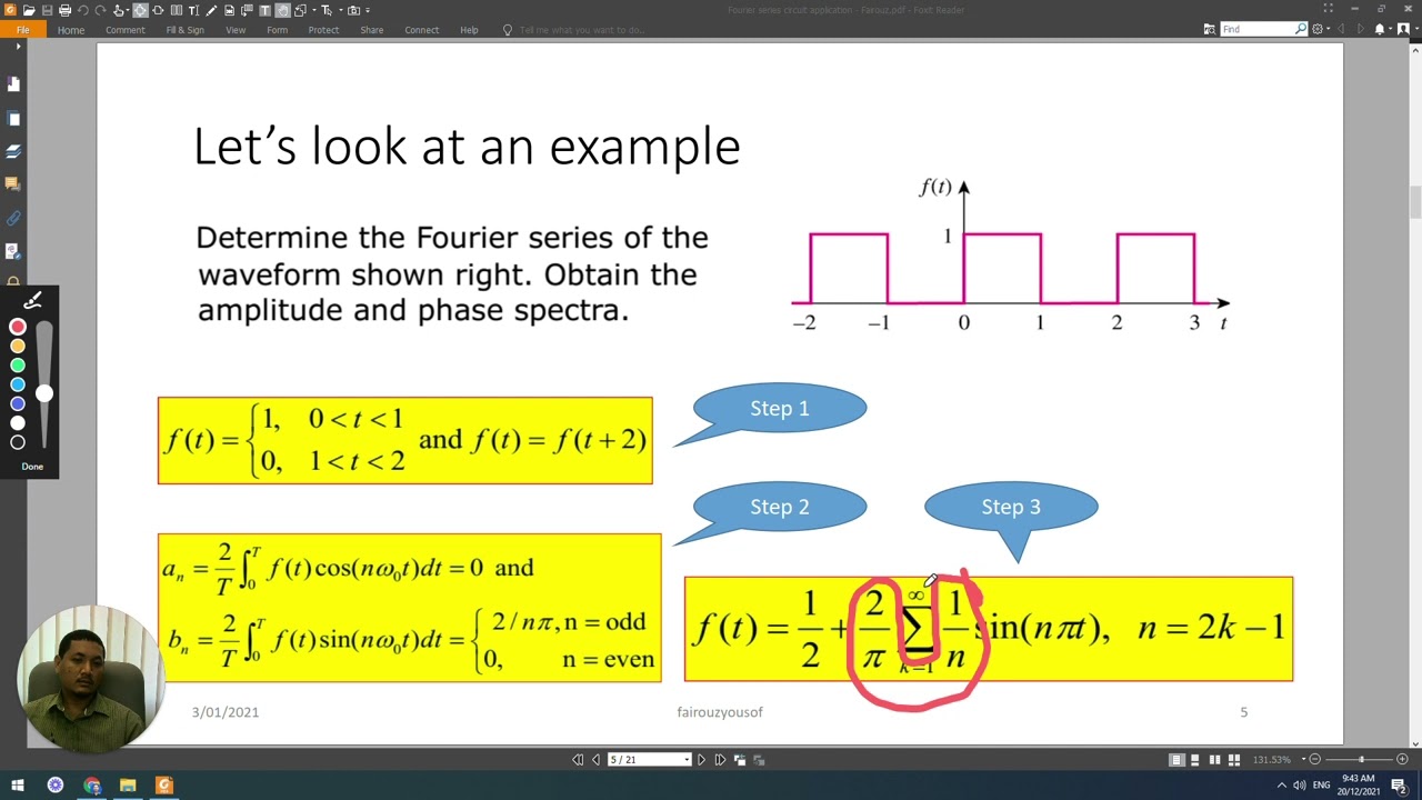Fourier series circuit application