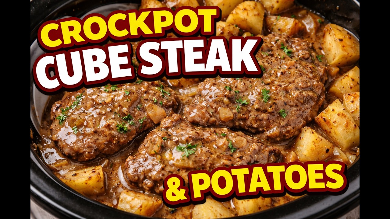 Cube steak and potatoes