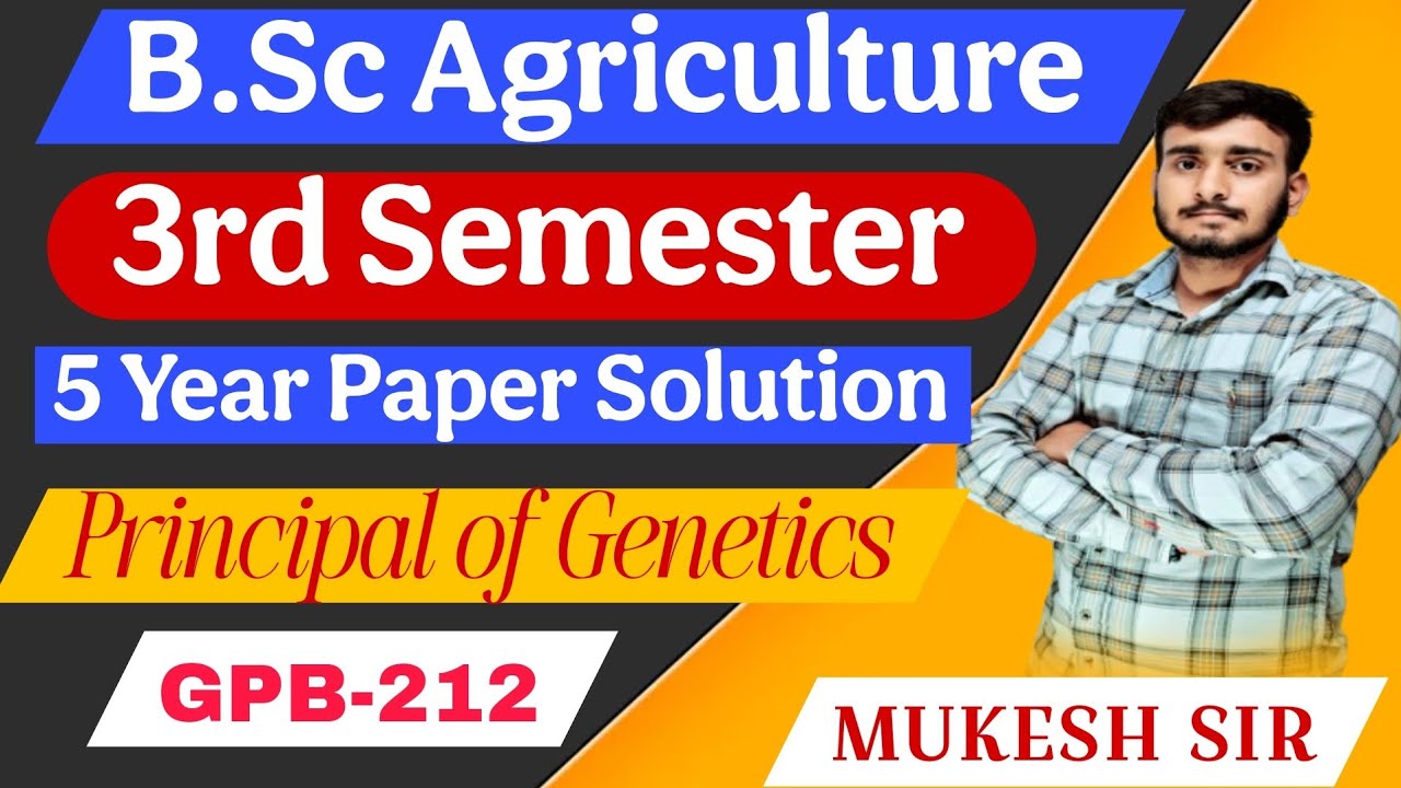 5 YEAR PAPER SOLUTION OF PRINCIPAL OF GENETICS || GPB-212 Principal of GENETICS  