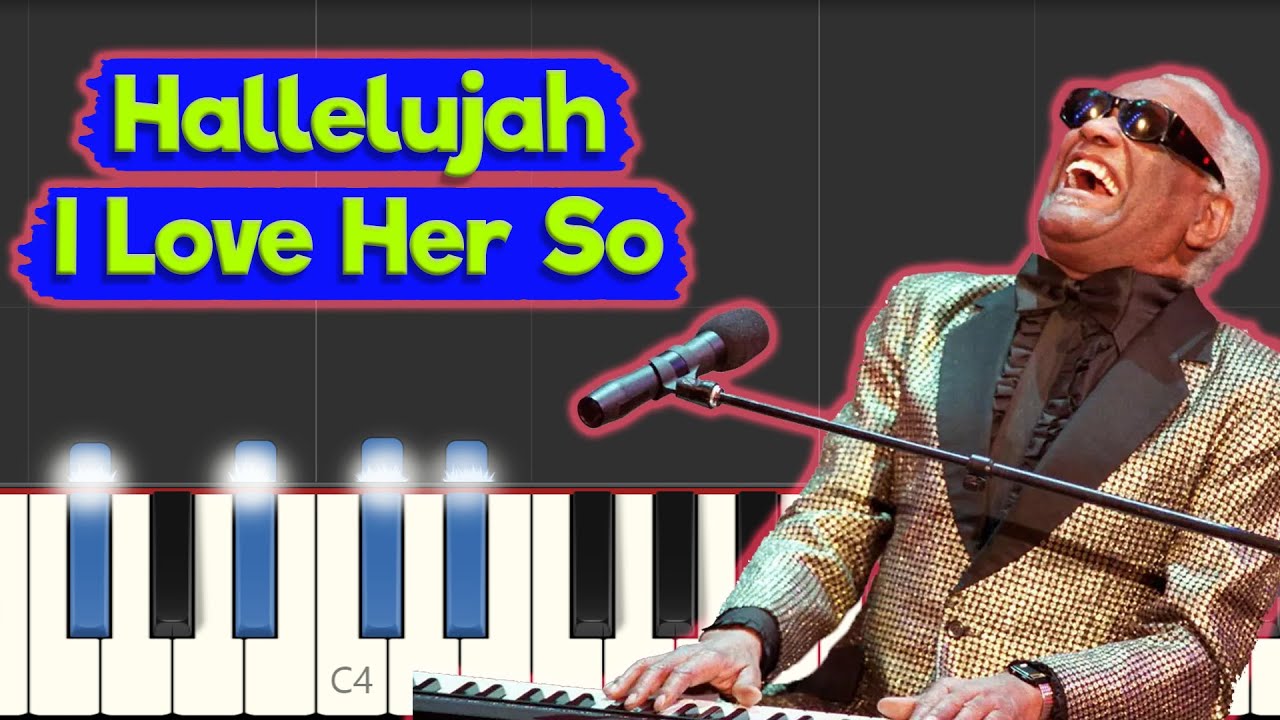 Ray Charles - Hallelujah I Love Her So - Jazz Piano Tutorial