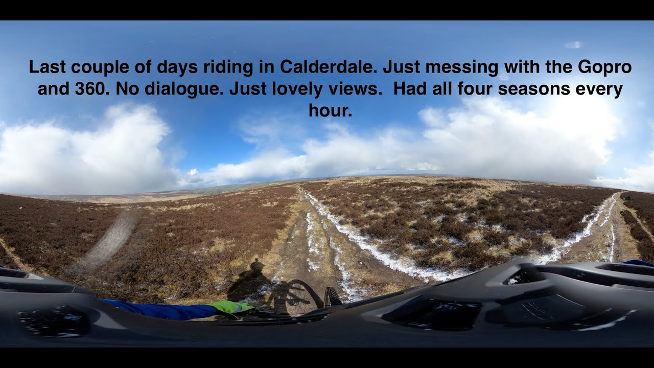 MTB in Calderdale. GoPro 360, Hero 9, Hail, Snow, Sun, Pinion, Gates Carbon Drive, Tout Terrain