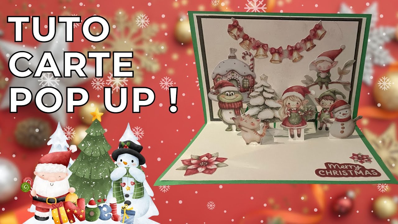 Tuto carte pop up de Noël ! ☃️🎄Avec bloc Action