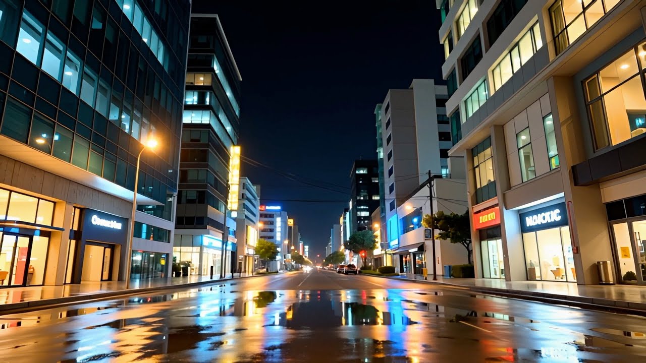 Makati BGC Night Street Ambience for Sleep, Study & Relax | 1 Hour