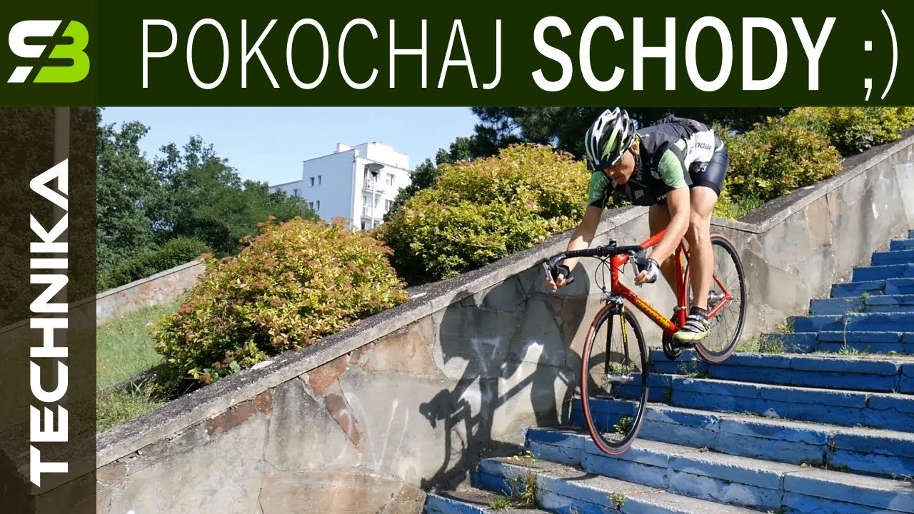 Szosówką też się da... Jazda po schodach cz. 2. Technika jazdy MTB.