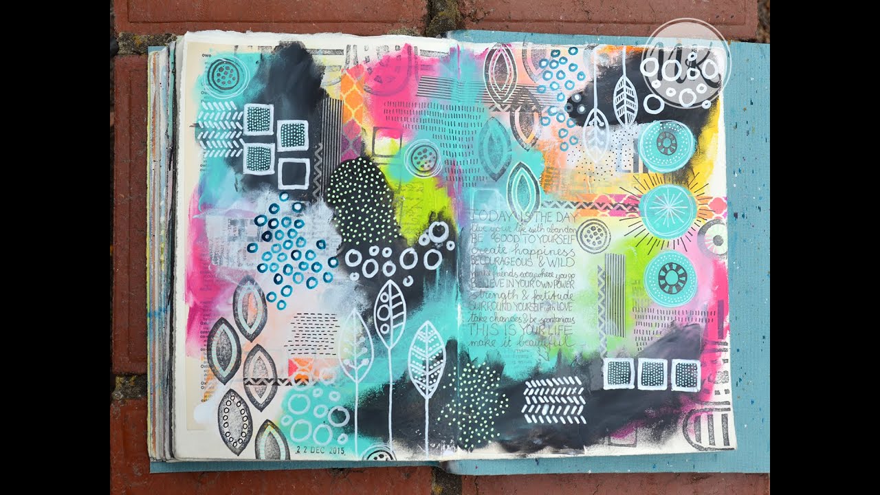 Nat's art journal tutorial 22nd December 2015