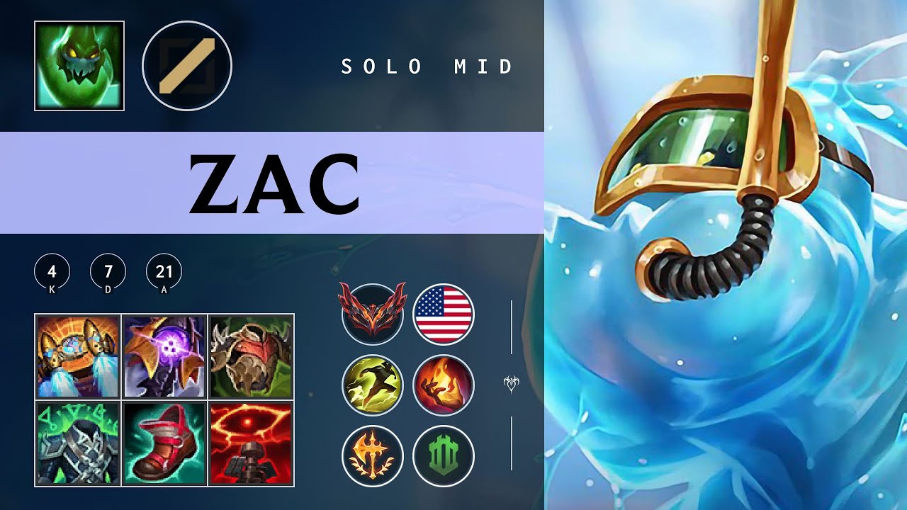 Zac Mid vs Ambessa - NA Grandmaster Patch 25.24