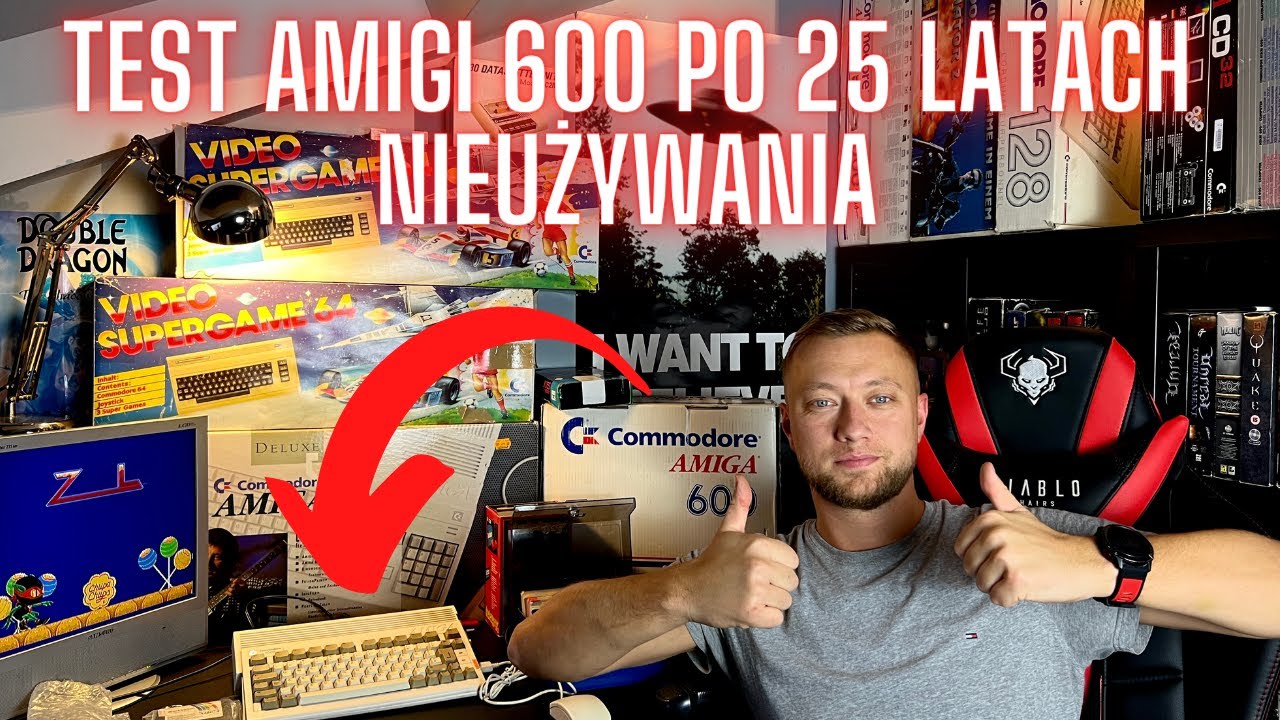 Amiga 600 - testowanie po latach nieużywania. Amiga z duszą i zapachem lat 90tych.
