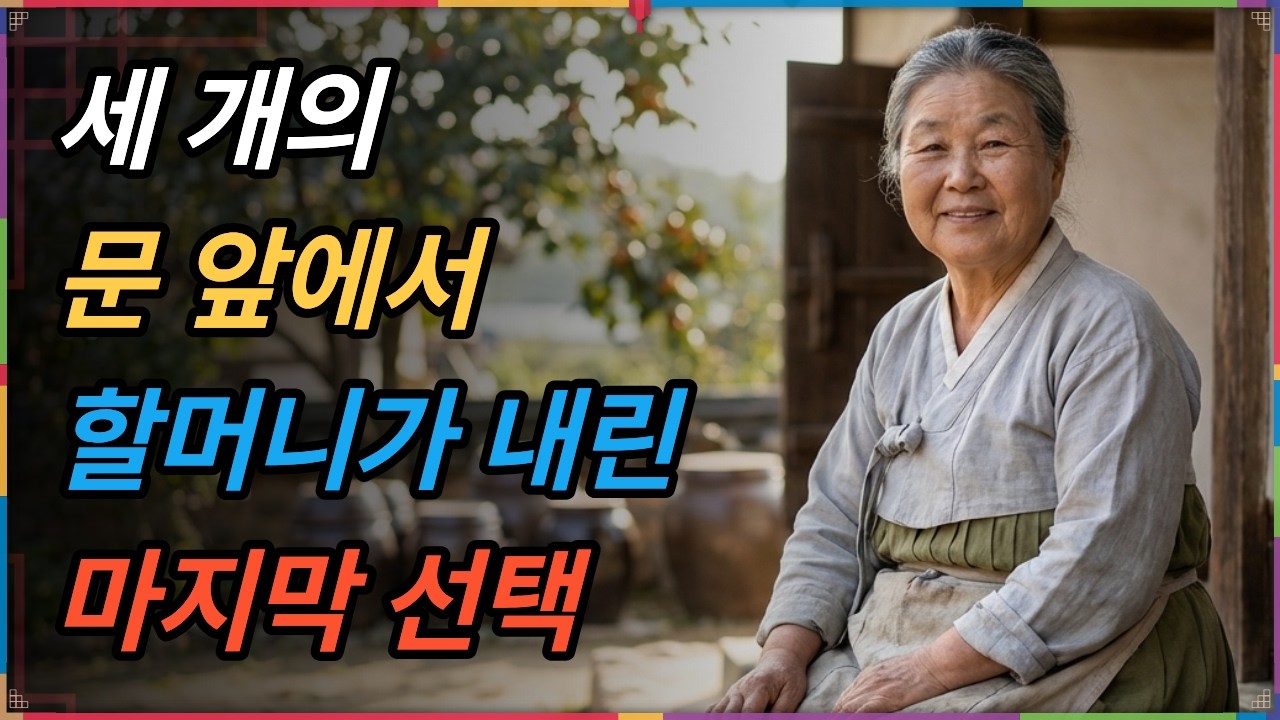 감나무 아래 기와집, 세 개의 문 앞에서 할머니가 내린 마지막 선택..  I 오디오북 I 사연오디오 I
