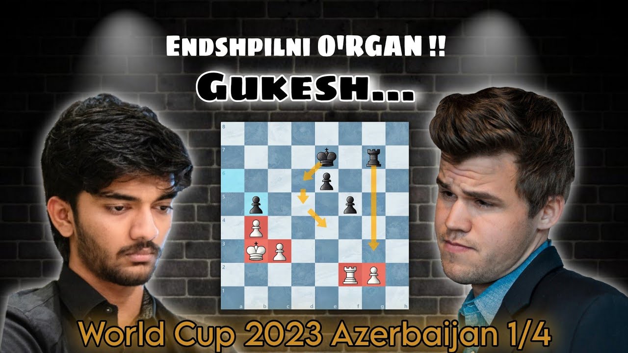 Magnus Gukeshga shaxmatni qanday o'ynash kerakligini ko'rsatdi ! Jahon kubogi 1/4 bosqich o'yinlari