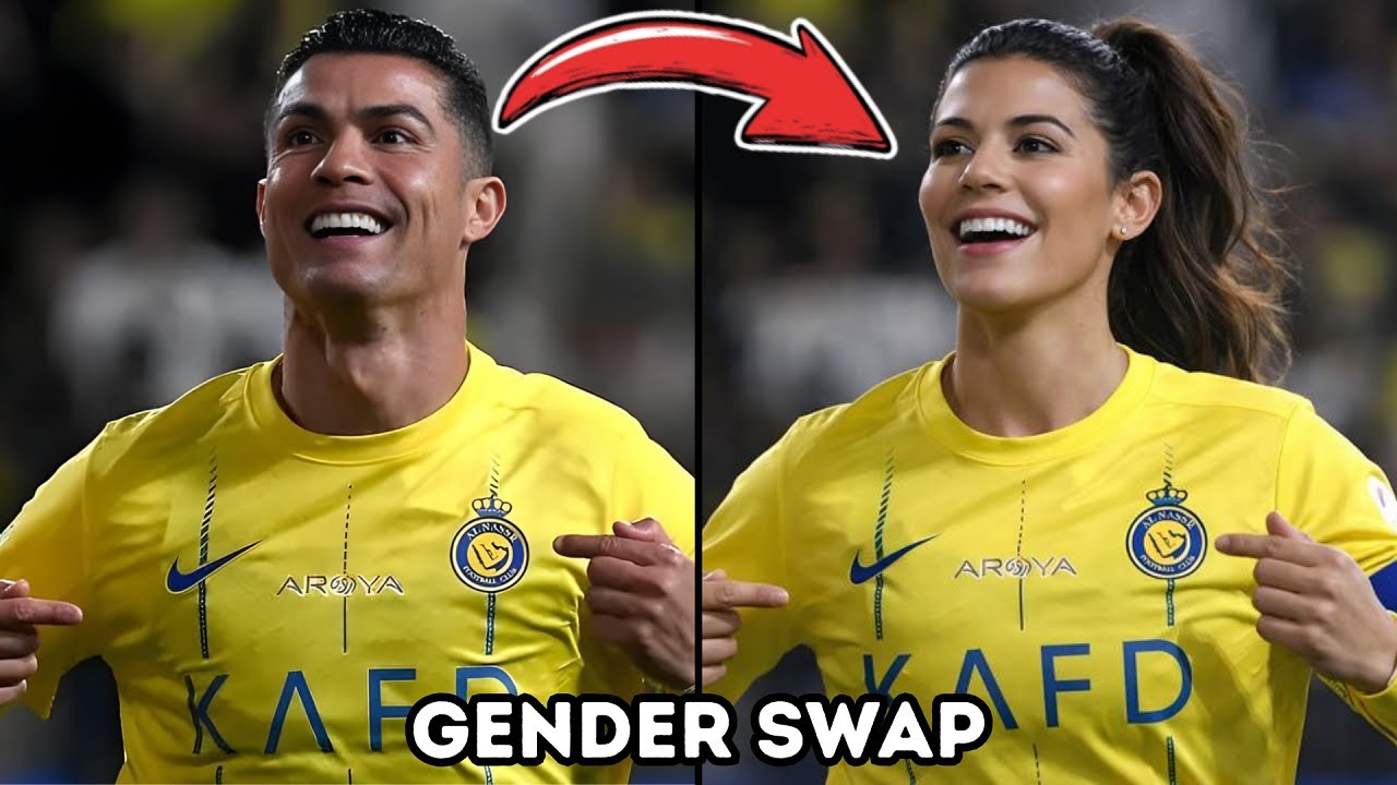 Top 20 Football Players Genders Swapped - AI Animation