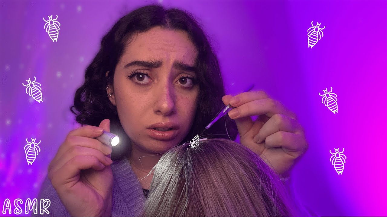🌙ASMR FRANÇAIS : RP, TU AS DES POUX TA GRANDE SOEUR ARRIVE À LA RESCOUSSE 😰  (attention personnelle)