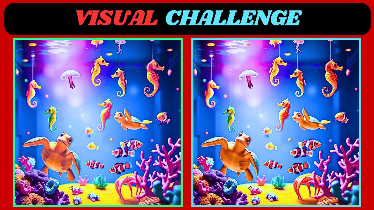 Are You Sharp Enough To Find The Differences ? | Sea Animal Edition