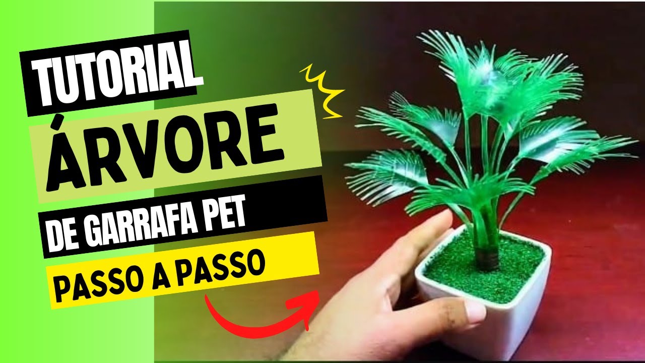 COMO FAZER ÁRVORE DE GARRAFA PET - TUTORIAL DE ÁRVORE DE NATAL DE BAIXO CUSTO.