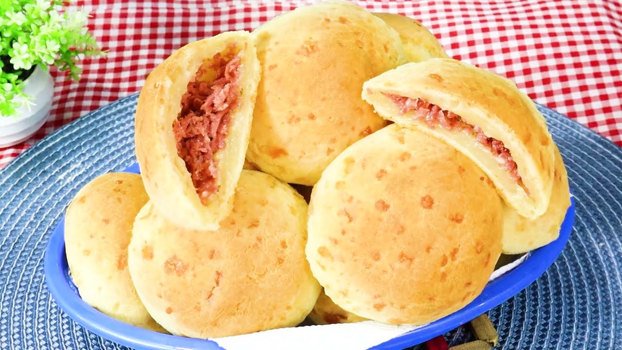 DESCOBRI A MELHOR RECEITA DE PÃO DE QUEIJO RECHEADO! SUPER FÁCIL E RÁPIDO DE FAZER